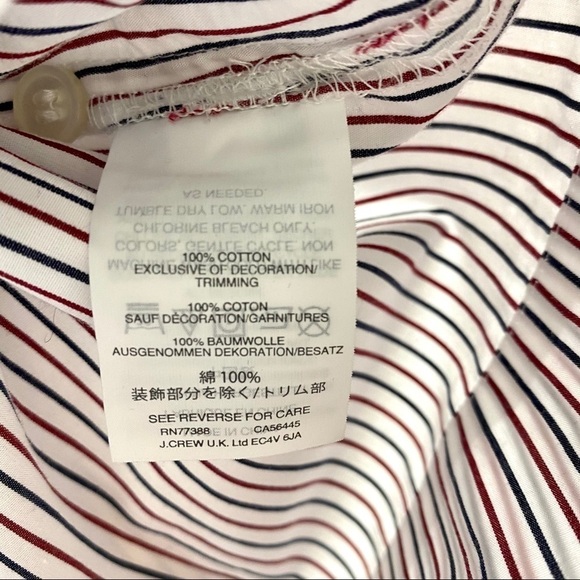 J. Crew Embroidered Tie Front Tunic Top Small - Picture 6 of 6